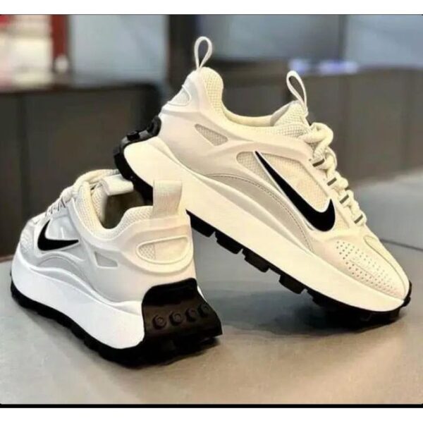 White Sport Lace-Up Sneakers