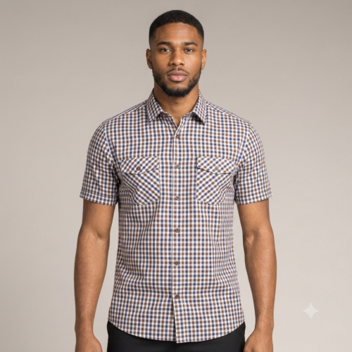 The Executive Check Gingham Short Sleeve Resort Shirt