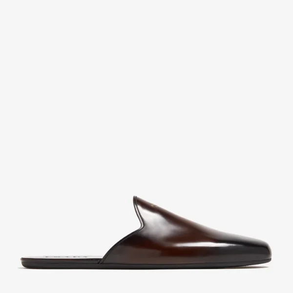 Premium Black Leather Slip-On