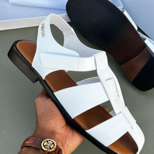 White Open-Toe Comfort Sandals