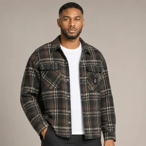 Heritage Brown Plaid Overshirt