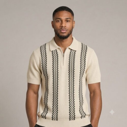 Heritage Knit Zip-Collar Polo
