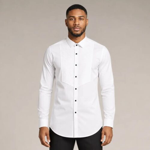 Executive Luxe White Panel Shirt