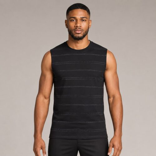 Midnight Flex Stripe Muscle Tee