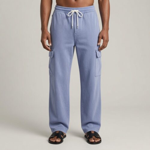 Men’s Relaxed Fit Lounge Pants – Light Blue